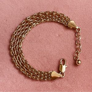 14K GP metal braid Bracelet NWOT